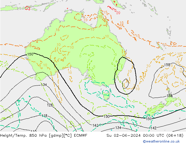 Z500/Rain (+SLP)/Z850 ECMWF Su 02.06.2024 00 UTC