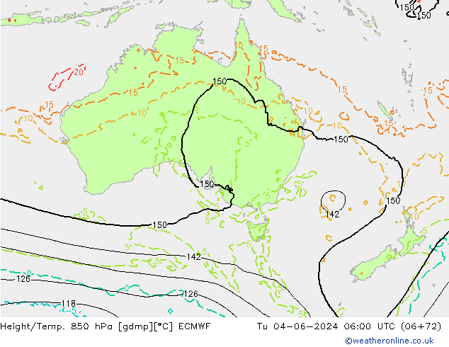 Z500/Regen(+SLP)/Z850 ECMWF di 04.06.2024 06 UTC