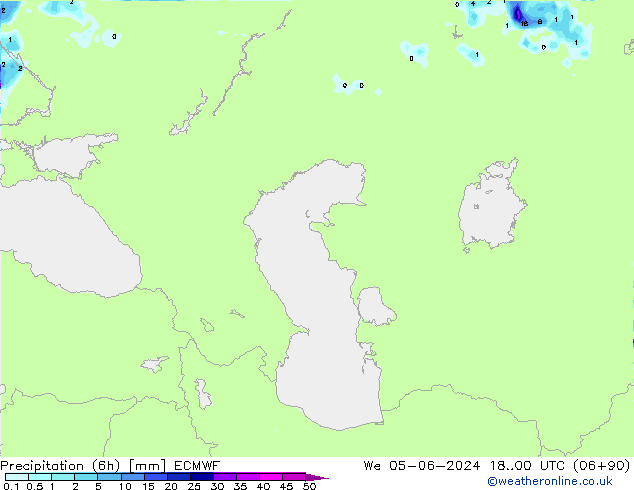 Precipitação (6h) ECMWF Qua 05.06.2024 00 UTC