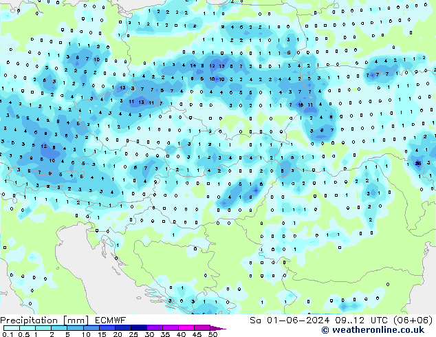 Precipitación ECMWF sáb 01.06.2024 12 UTC