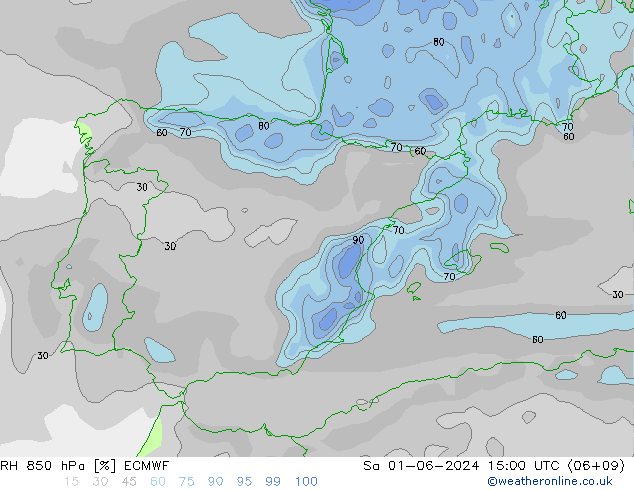 RV 850 hPa ECMWF za 01.06.2024 15 UTC