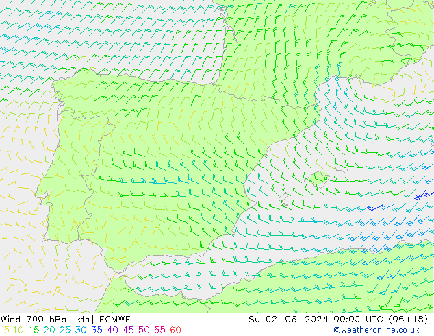  700 hPa ECMWF  02.06.2024 00 UTC