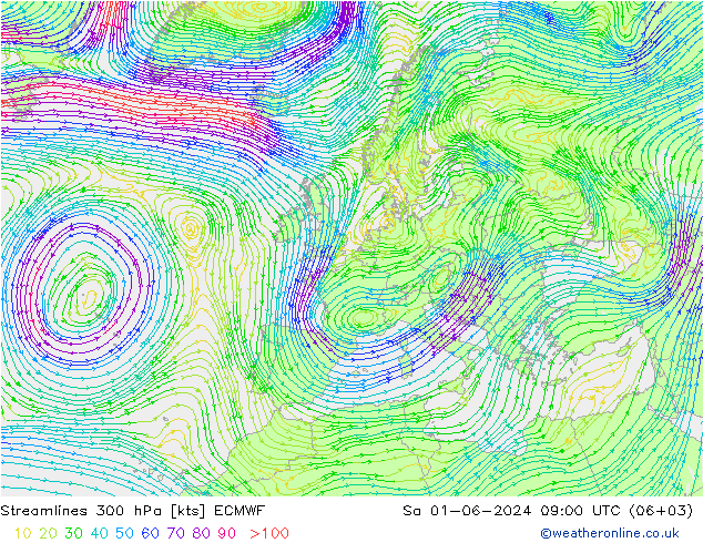  300 hPa ECMWF  01.06.2024 09 UTC