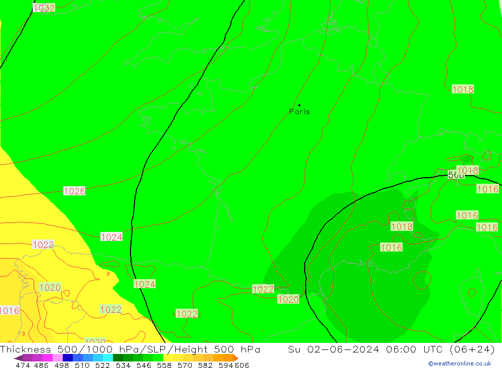 Thck 500-1000hPa ECMWF dom 02.06.2024 06 UTC