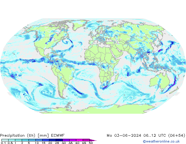 Nied. akkumuliert (6Std) ECMWF Mo 03.06.2024 12 UTC