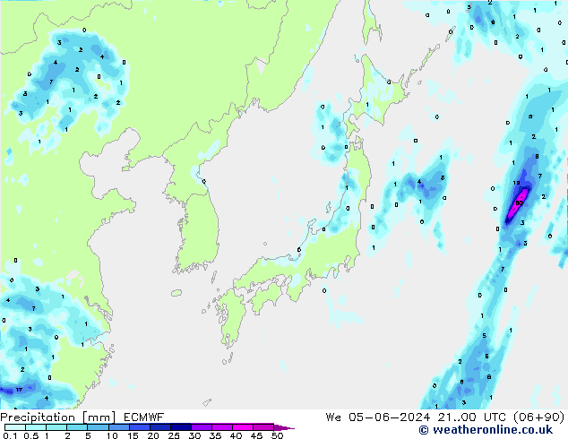 Precipitación ECMWF mié 05.06.2024 00 UTC
