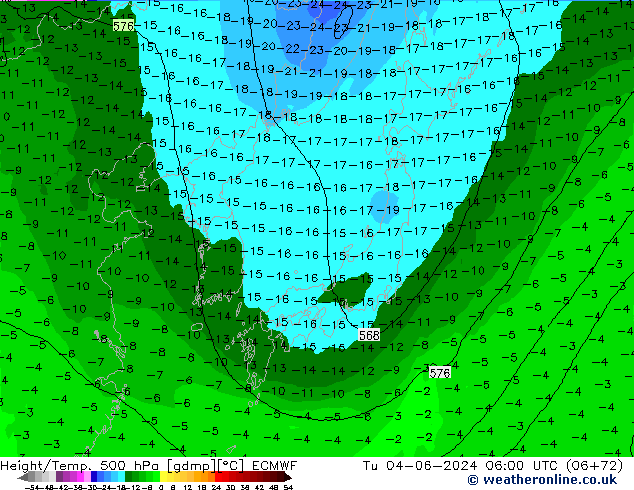 Height/Temp. 500 hPa ECMWF  04.06.2024 06 UTC