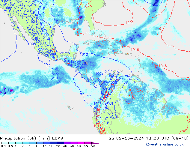 Z500/Rain (+SLP)/Z850 ECMWF nie. 02.06.2024 00 UTC