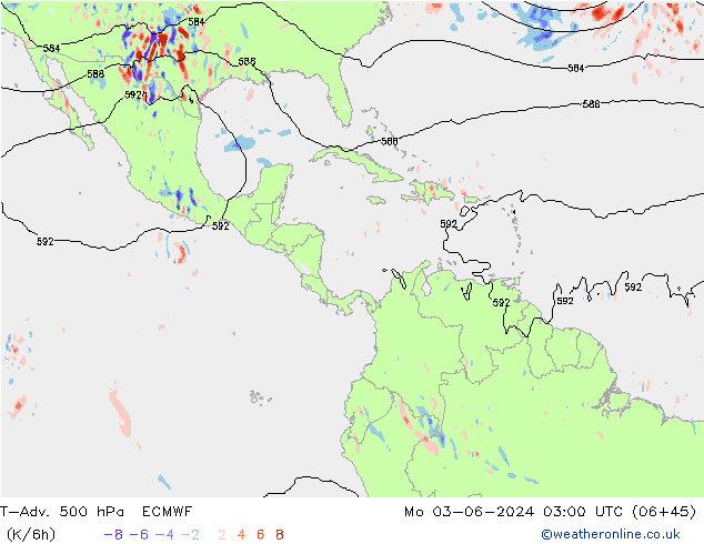 T-Adv. 500 hPa ECMWF Po 03.06.2024 03 UTC