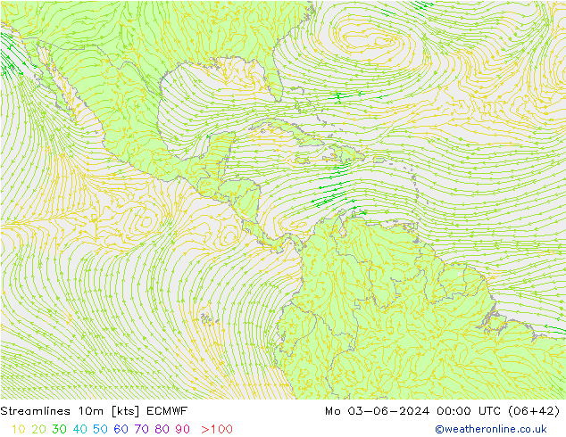 ветер 10m ECMWF пн 03.06.2024 00 UTC