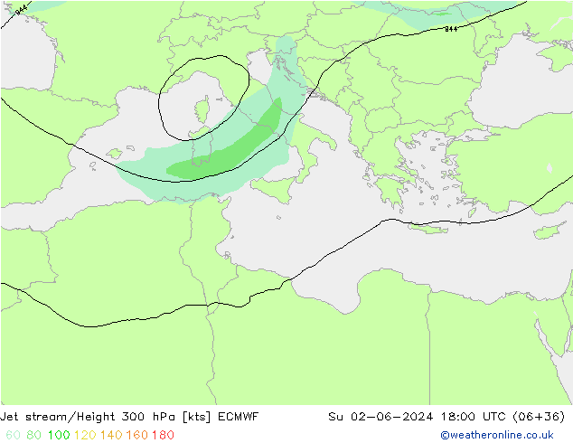 Jet Akımları ECMWF Paz 02.06.2024 18 UTC