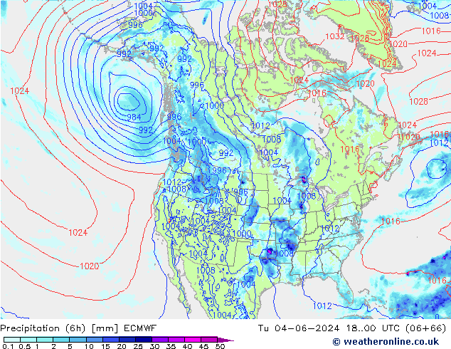 Z500/Rain (+SLP)/Z850 ECMWF Di 04.06.2024 00 UTC