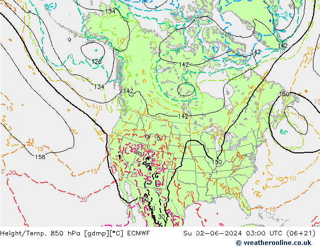 Height/Temp. 850 hPa ECMWF dom 02.06.2024 03 UTC