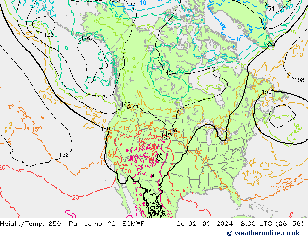 Z500/Rain (+SLP)/Z850 ECMWF dom 02.06.2024 18 UTC