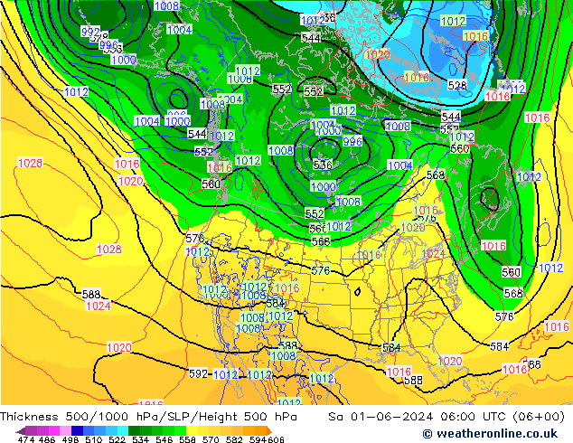 Thck 500-1000hPa ECMWF 星期六 01.06.2024 06 UTC