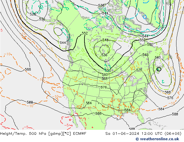 Z500/Rain (+SLP)/Z850 ECMWF so. 01.06.2024 12 UTC