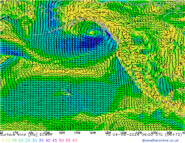 Vento 10 m ECMWF Ter 04.06.2024 06 UTC