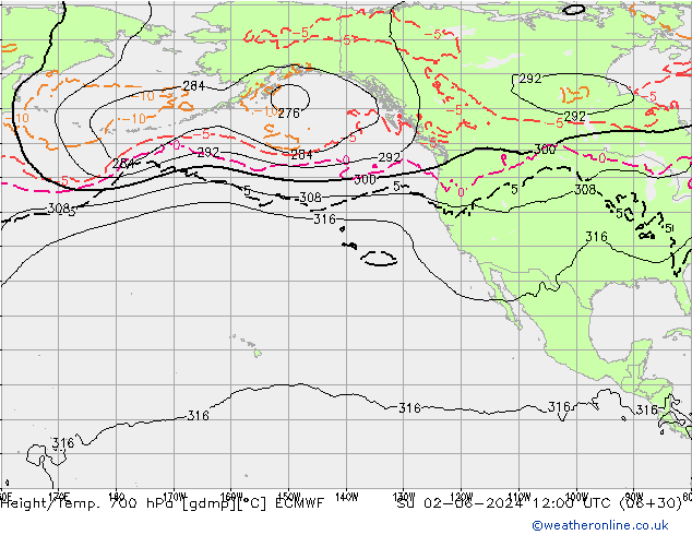 Height/Temp. 700 hPa ECMWF Ne 02.06.2024 12 UTC