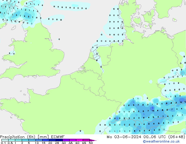 Z500/Regen(+SLP)/Z850 ECMWF ma 03.06.2024 06 UTC