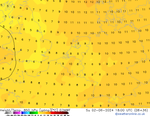 Z500/Rain (+SLP)/Z850 ECMWF  02.06.2024 18 UTC