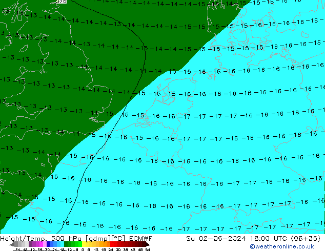 Z500/Rain (+SLP)/Z850 ECMWF  02.06.2024 18 UTC