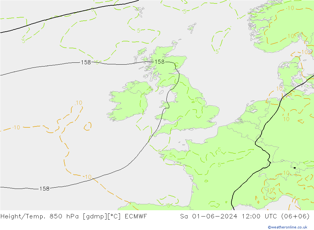 Z500/Yağmur (+YB)/Z850 ECMWF Cts 01.06.2024 12 UTC