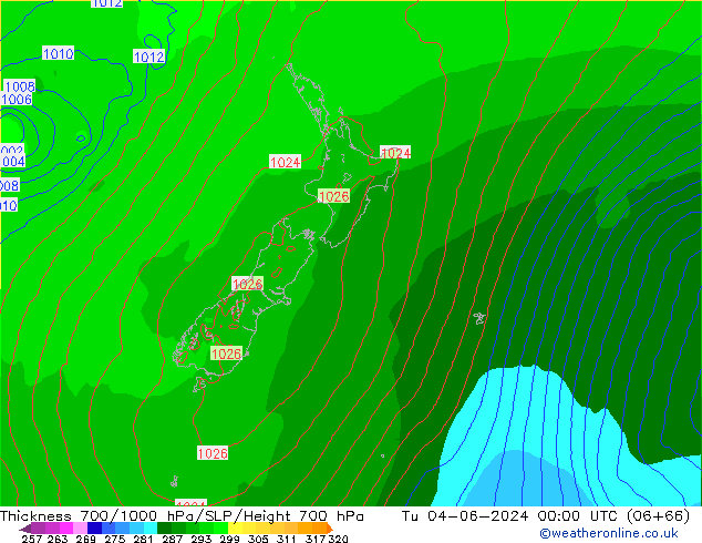 Thck 700-1000 hPa ECMWF Ter 04.06.2024 00 UTC