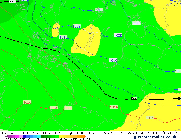 Thck 500-1000hPa ECMWF  03.06.2024 06 UTC