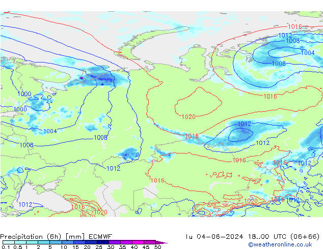 Z500/Rain (+SLP)/Z850 ECMWF Ter 04.06.2024 00 UTC