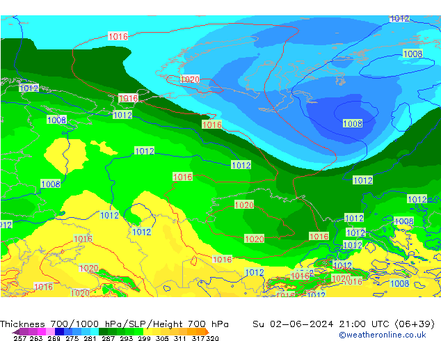 Thck 700-1000 hPa ECMWF dim 02.06.2024 21 UTC
