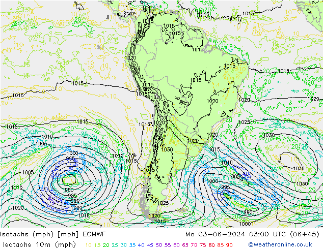 Isotachen (mph) ECMWF ma 03.06.2024 03 UTC