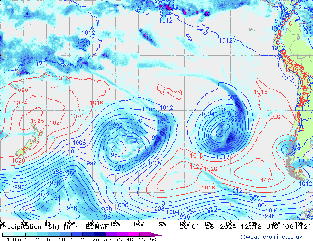 Z500/Regen(+SLP)/Z850 ECMWF za 01.06.2024 18 UTC