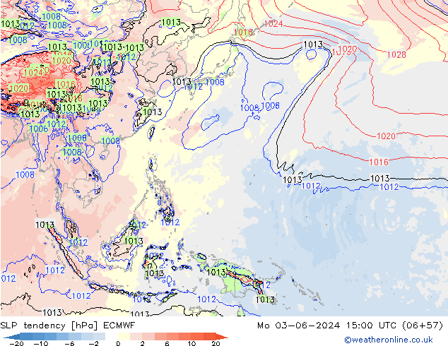 SLP tendency ECMWF Seg 03.06.2024 15 UTC