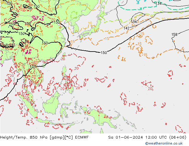 Z500/Rain (+SLP)/Z850 ECMWF  01.06.2024 12 UTC