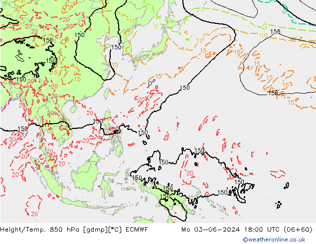 Z500/Rain (+SLP)/Z850 ECMWF Seg 03.06.2024 18 UTC