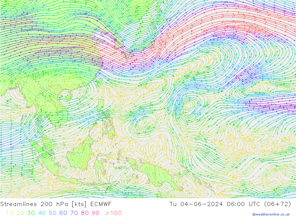 Rüzgar 200 hPa ECMWF Sa 04.06.2024 06 UTC