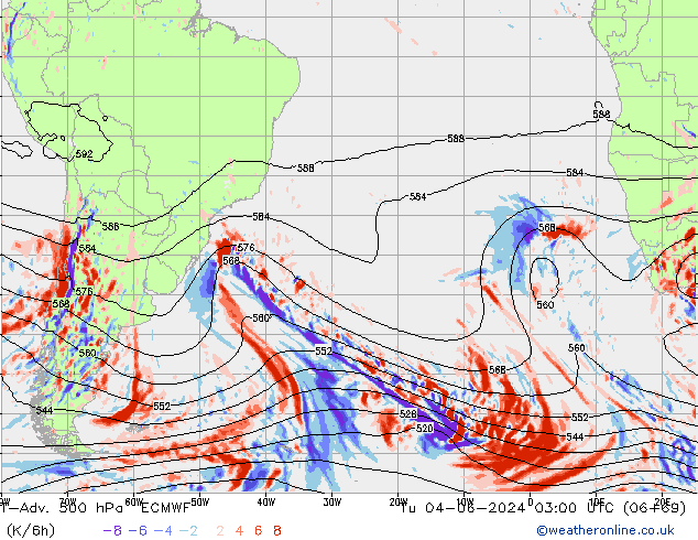 T-Adv. 500 hPa ECMWF mar 04.06.2024 03 UTC