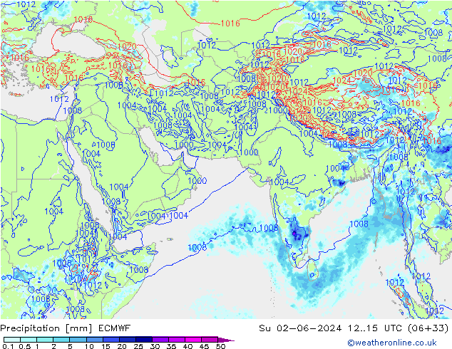 Precipitation ECMWF Su 02.06.2024 15 UTC