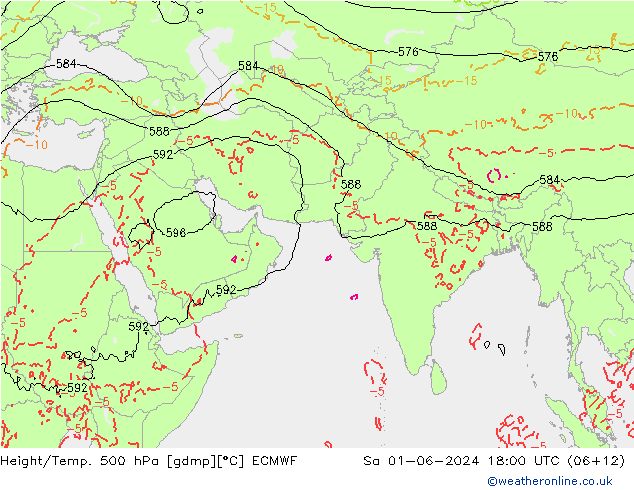 Z500/Rain (+SLP)/Z850 ECMWF sab 01.06.2024 18 UTC