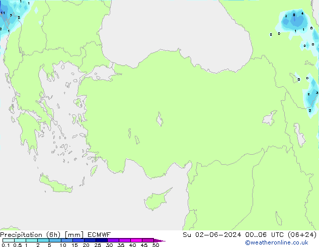 Z500/Regen(+SLP)/Z850 ECMWF zo 02.06.2024 06 UTC