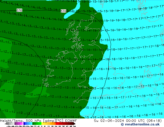 Z500/Rain (+SLP)/Z850 ECMWF Ne 02.06.2024 00 UTC