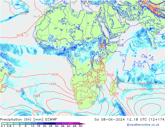 Z500/Regen(+SLP)/Z850 ECMWF za 08.06.2024 18 UTC