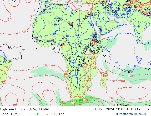 Izotacha ECMWF so. 01.06.2024 18 UTC