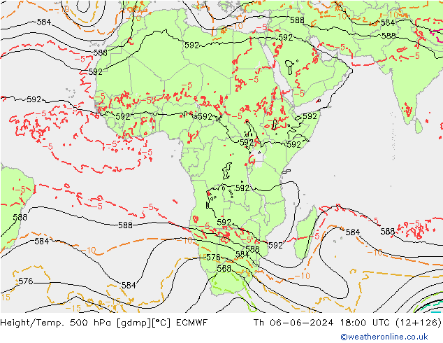 Z500/Rain (+SLP)/Z850 ECMWF ��� 06.06.2024 18 UTC
