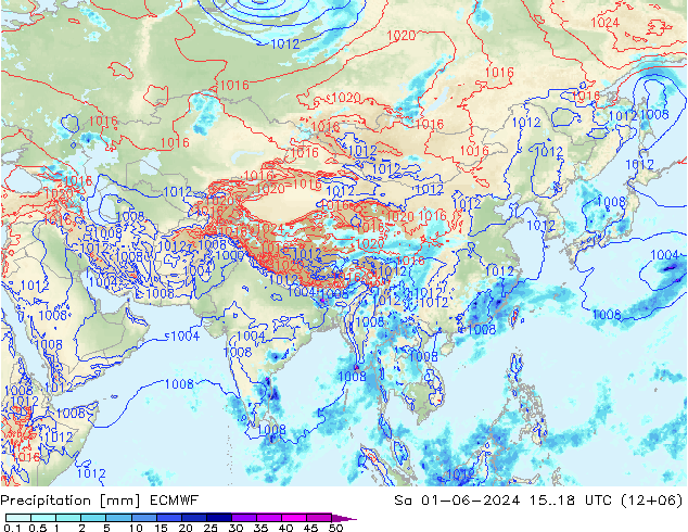 Precipitazione ECMWF sab 01.06.2024 18 UTC