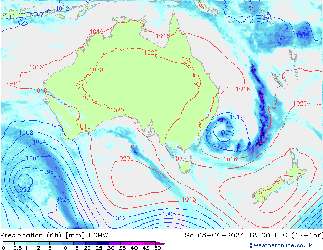 Z500/Rain (+SLP)/Z850 ECMWF Sa 08.06.2024 00 UTC