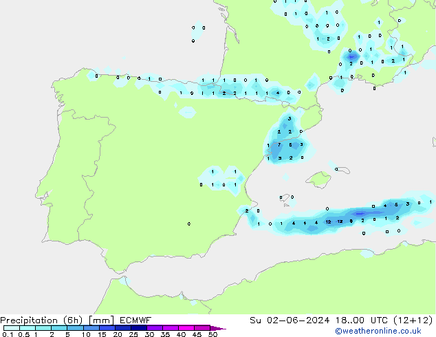 Z500/Rain (+SLP)/Z850 ECMWF Su 02.06.2024 00 UTC