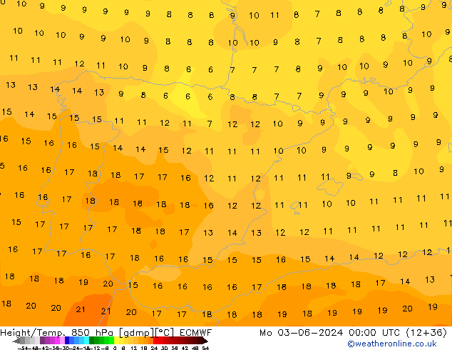 Z500/Regen(+SLP)/Z850 ECMWF ma 03.06.2024 00 UTC