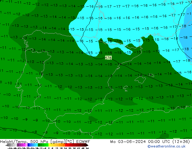 Z500/Regen(+SLP)/Z850 ECMWF ma 03.06.2024 00 UTC