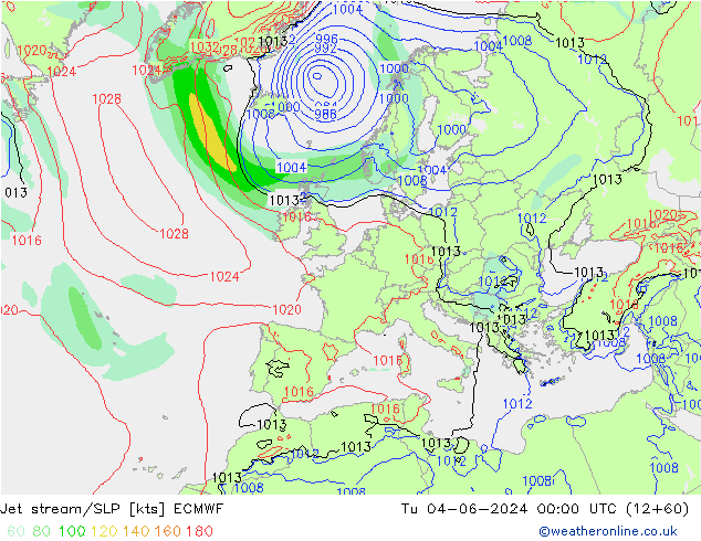 Courant-jet ECMWF mar 04.06.2024 00 UTC